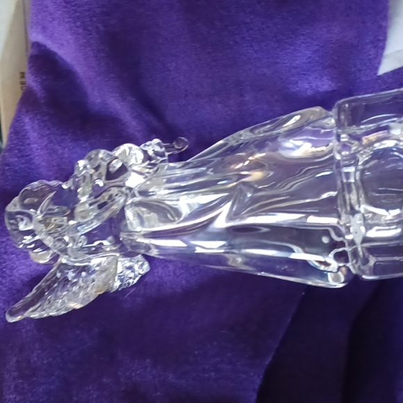 Mikasa Clear Crystal Angel Playing Violin Decoration Herald Collection Figurine - Picture 4 of 5